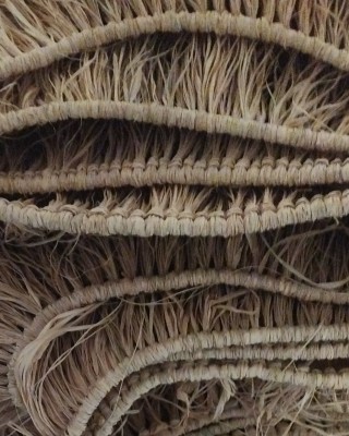 Doğal Püskül Otu - Saçak Otu - 75cm x 120cm El Dokuması