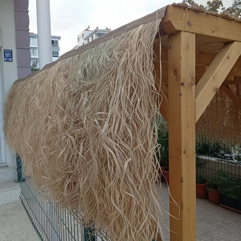 Doğal Püskül Otu - Saçak Otu - 75cm x 300cm Şeritli Doğal Püskül Otu - Saçak Otu - 75cm x 300cm Şeritli