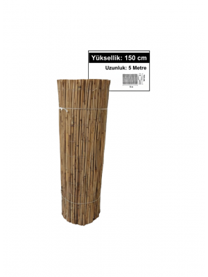 Orta Boy Doğal Hasır Kamış Çit 1.5 x 5m Orta Boy Doğal Hasır Kamış Çit 1.5 x 5m