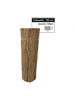 Orta Boy Doğal Hasır Kamış Çit 1.5 x 5m Orta Boy Doğal Hasır Kamış Çit 1.5 x 5m