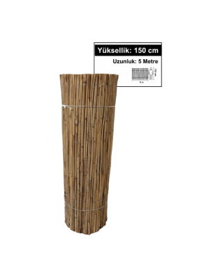 Orta Boy Doğal Hasır Kamış Çit 1.5 x 5m