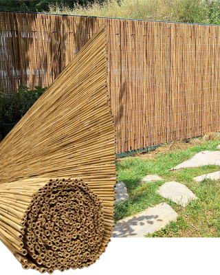 Orta Boy Doğal Hasır Kamış Çit 2m x 6m