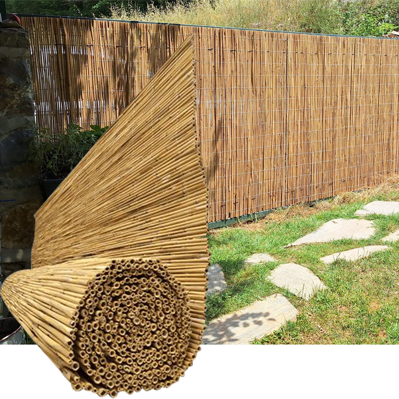 Orta Boy Doğal Hasır Kamış Çit 2m x 6m Orta Boy Doğal Hasır Kamış Çit 2m x 6m