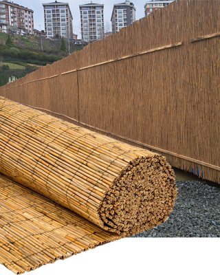 Büyük Boy Doğal Hasır Kamış Çit 2.5m x 6m
