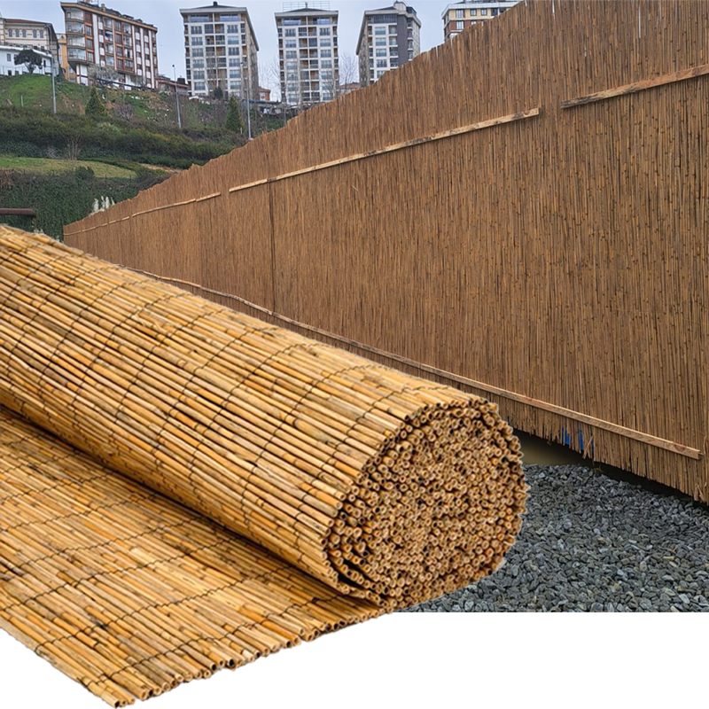 Büyük Boy Doğal Hasır Kamış Çit 2.5m x 6m Büyük Boy Doğal Hasır Kamış Çit 2.5m x 6m