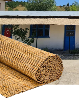 Büyük Boy Doğal Hasır Kamış Çit 3m x 5m