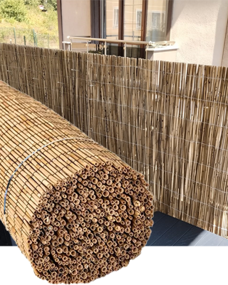 Özel Boy Doğal Hasır Kamış Çit 80cm x 6m
