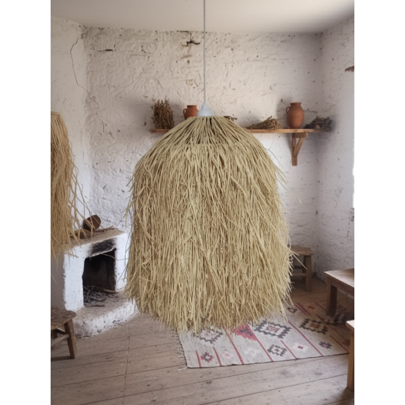 Çobanyıldızı Doğal Rafya Hasır Tasarım Bohem Avize 40x65cm Çobanyıldızı Doğal Rafya Hasır Tasarım Bohem Avize 40x65cm