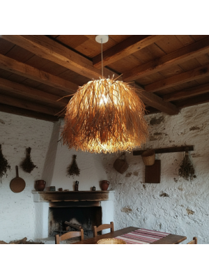 Çobanyıldızı Doğal Rafya Hasır Tasarım Bohem Avize 40x45cm Çobanyıldızı Doğal Rafya Hasır Tasarım Bohem Avize 40x45cm