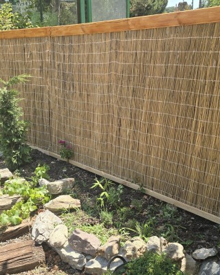 Özel Boy Doğal Hasır Kamış Çit 120cm x 6m - Özel Üretim