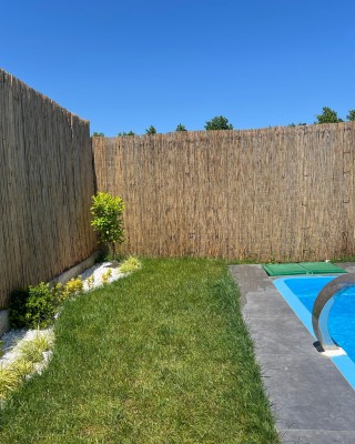 Özel Boy Doğal Hasır Kamış Çit 2m x 7m - Özel Üretim